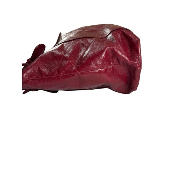 HOBO International Red Leather Dual Strap Zip Shoulder Tote Bag - Picture 6 of 12